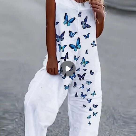 Pants - NEW BUTTERFLY JUMP SUIT SZ L